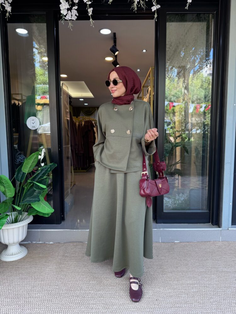 Kruveze Ceketli Klos Etekli Oys Takım-Yeşil