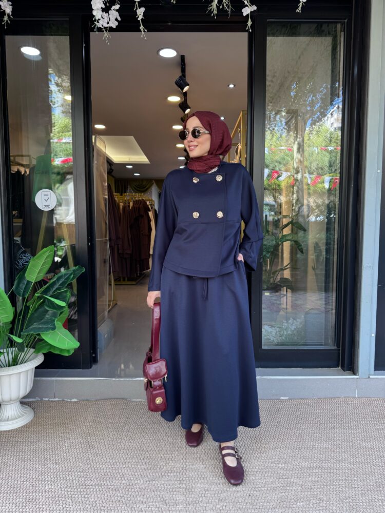 Kruveze Ceketli Klos Etekli Oys Takım-Lacivert