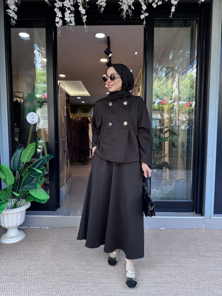 Kruveze Ceketli Klos Etekli Oys Takım-Siyah