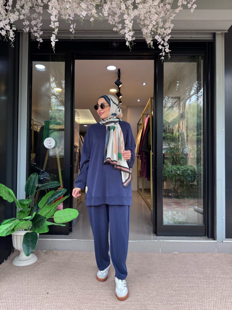 İkl Modal Basic Salvarlı Takım-Lacivert