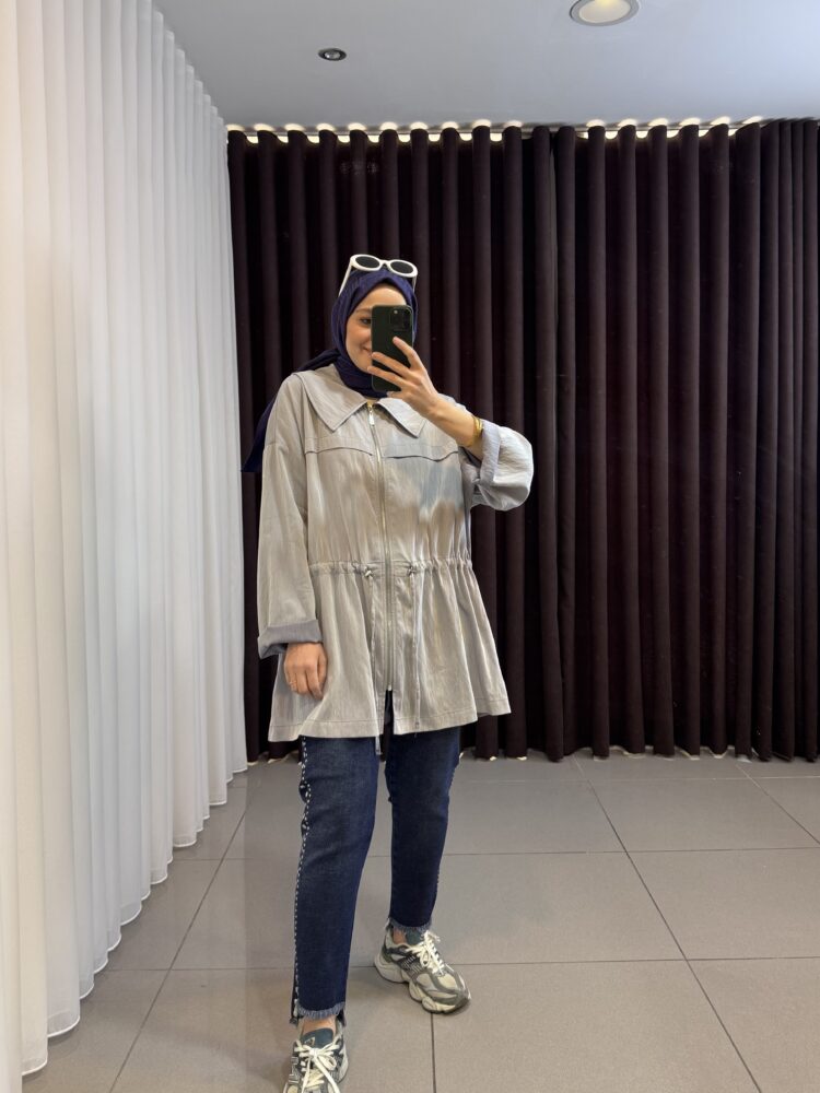 Mom Jean Yanları Zımbalı -Koyu Mavi