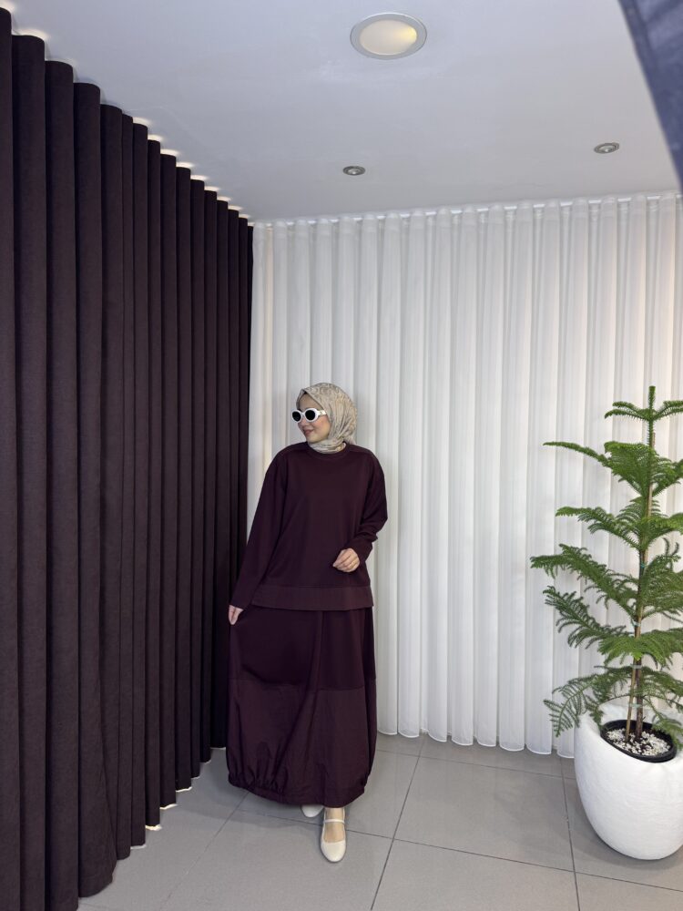 25358- Etekli Takım - Bordo